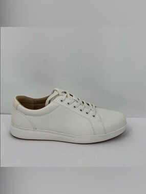 ABEO Encore lace sneaker shoe white leather tie comfort footbed platform women 8